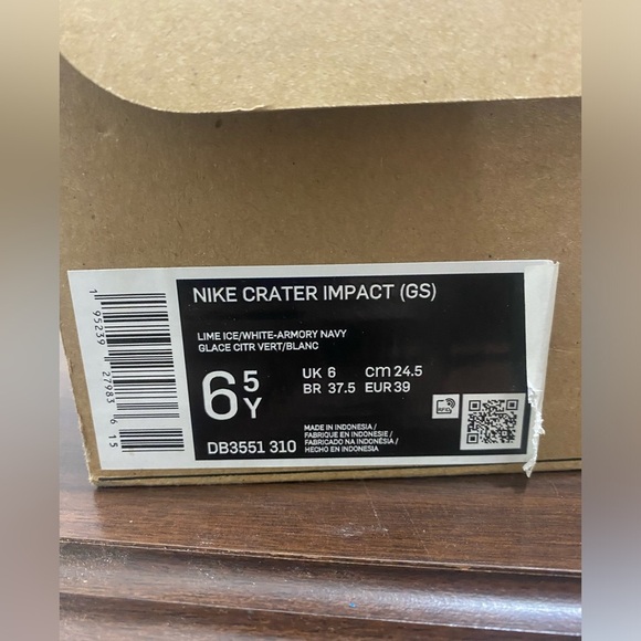 Nike Crater Impact Unisex Running Shoes GS Green/White DB3551-310 6.5Y Women’s 8 - Picture 6 of 6